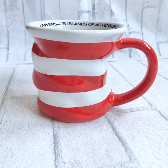 Dr. Seuss Cat in the Hat Striped Coffee Mug Universal - Picture 1 of 8